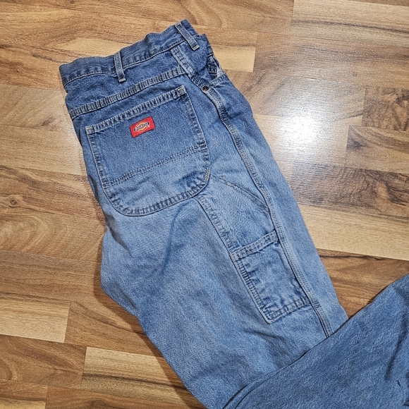 Dickies Carpenter Jeans 36x32 Blue Denim Workwear Utility - Picture 2 of 10
